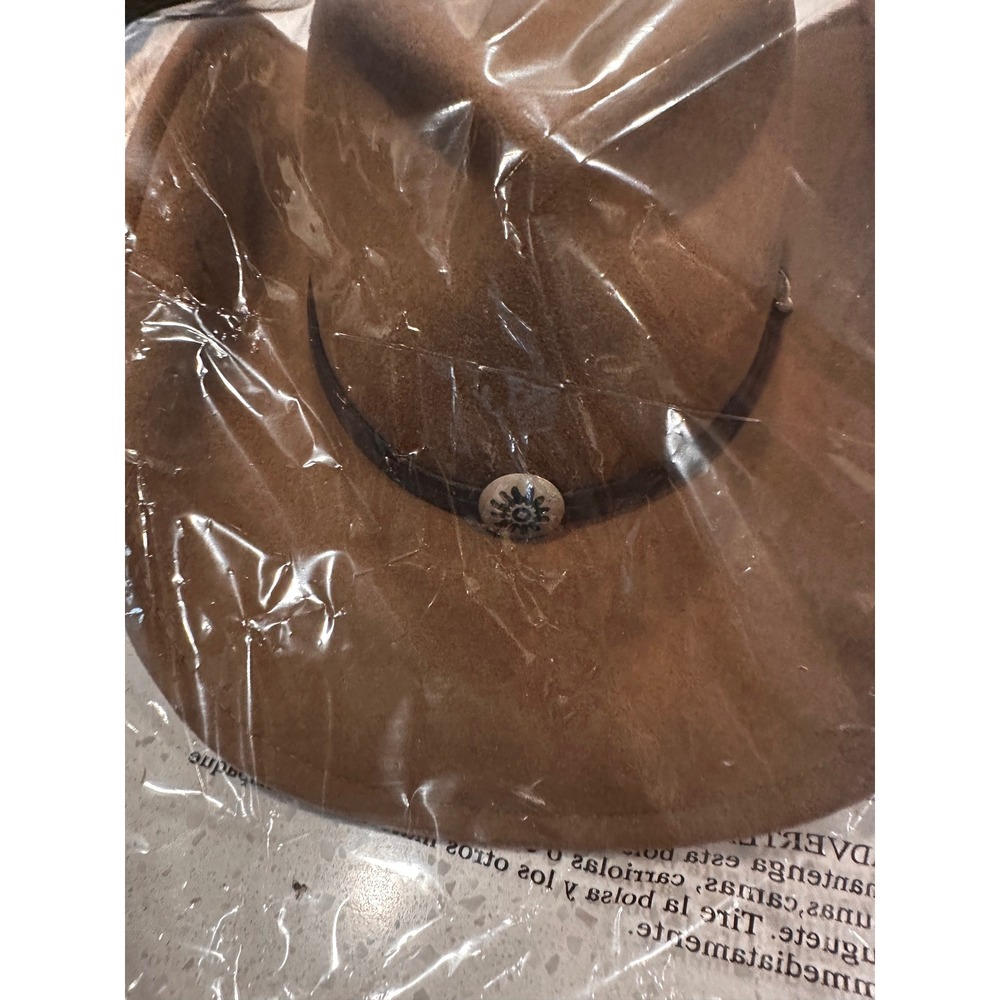 Justin by Milan Brown Wool Cowboy Hat Western Concho S/M Mens